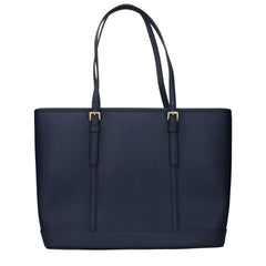 Michael Kors blauwe leren schoudertas