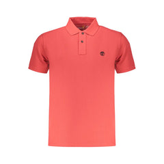Timberland Herren-Poloshirt aus roter Bio-Baumwolle