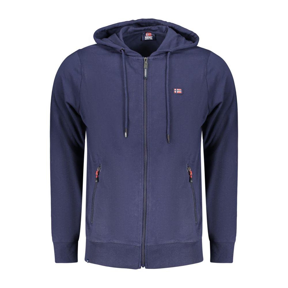 Norwegen 1963 Blauer Baumwoll-Herren-Kapuzenpullover