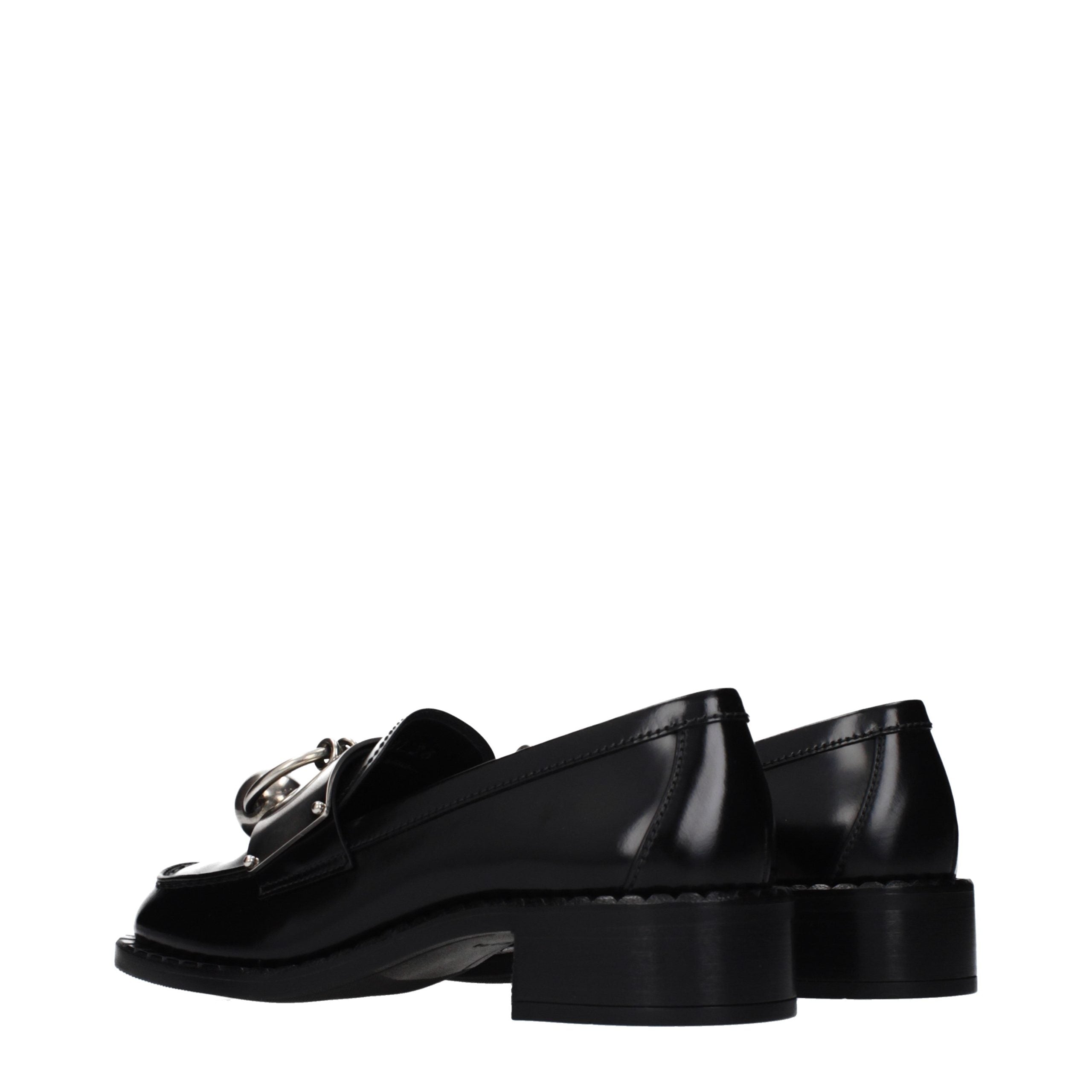 Prada Zwarte Leren Slip-On Instappers