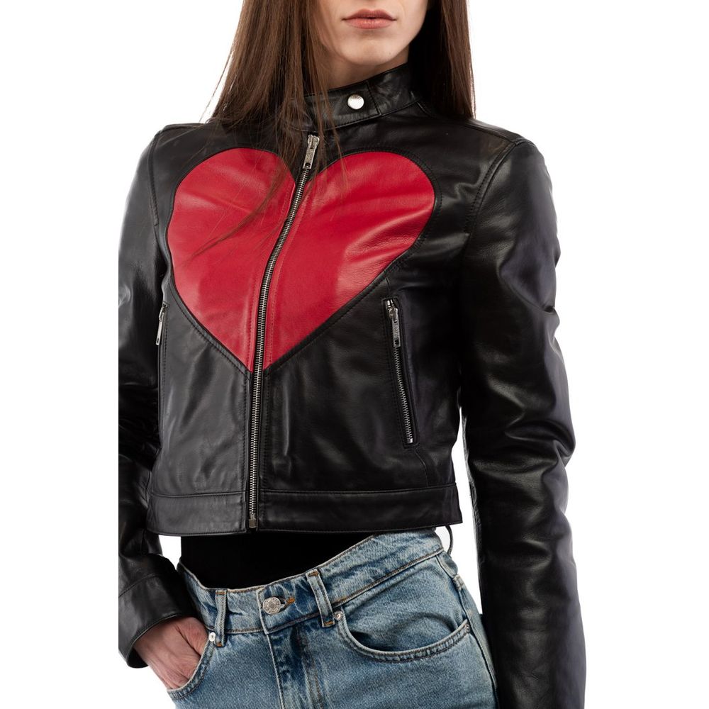 Moschino Multicolor Polyester Leather Jacket