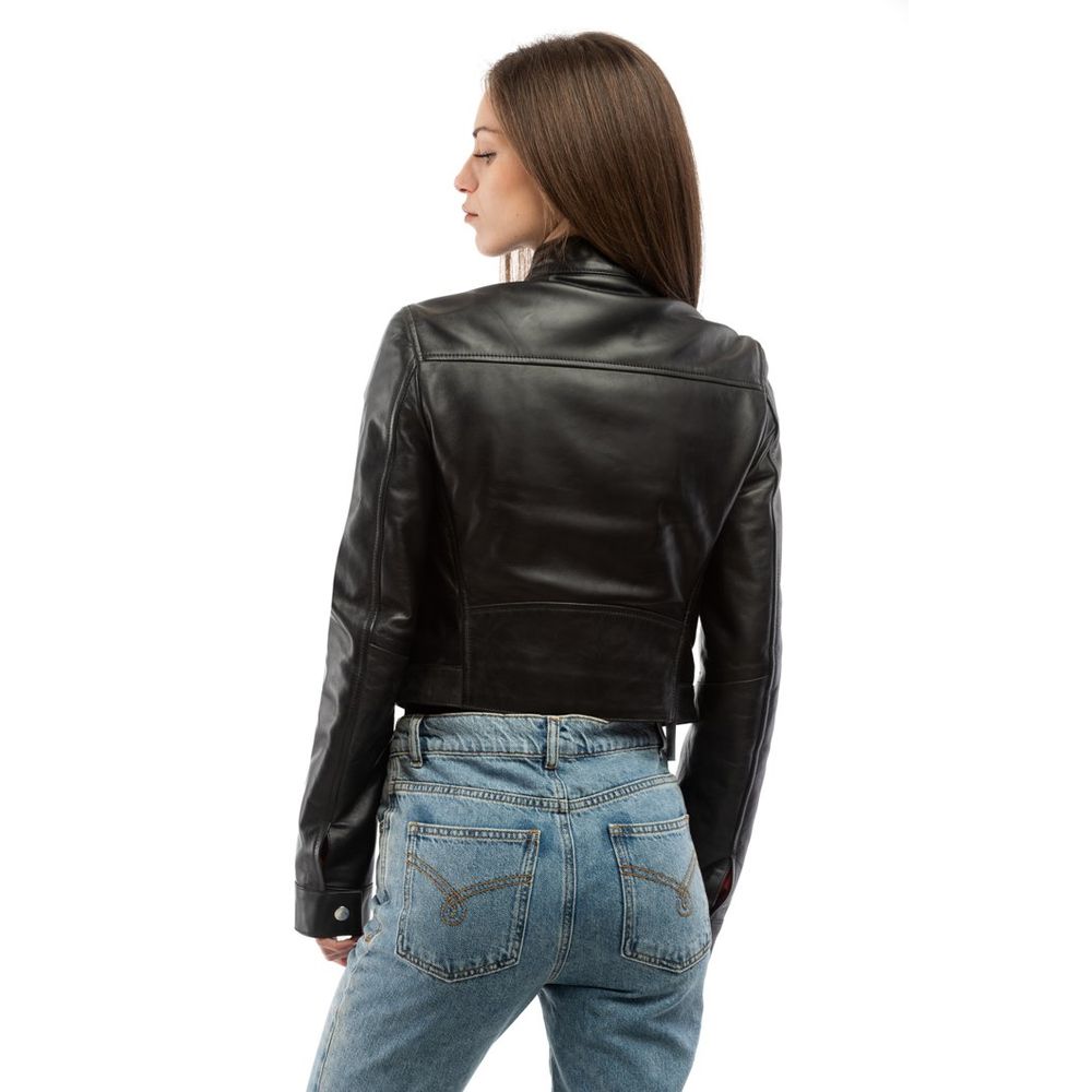 Moschino Multicolor Polyester Leather Jacket
