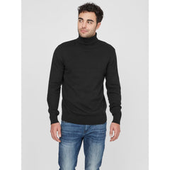 Guess Black Cotton Turtleneck