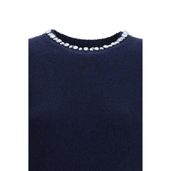 Prada Sweatshirt aus blauem Fleece und Wolle