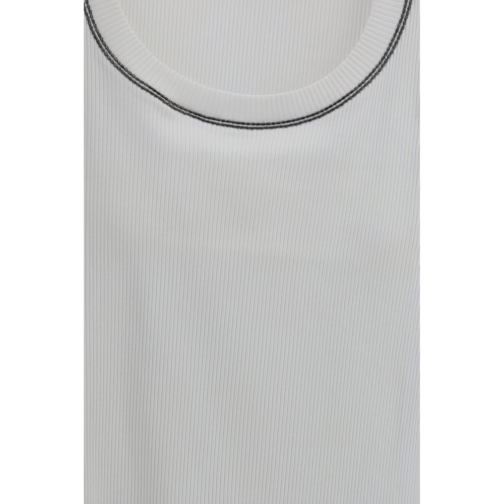 Brunello Cucinelli Weißes Baumwoll-T-Shirt