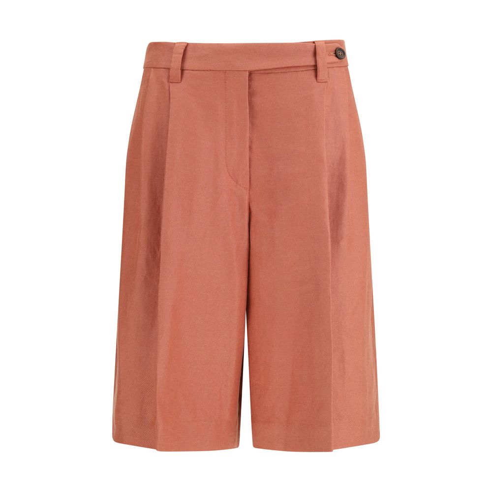 Brunello Cucinelli Bermuda-Shorts aus Leinen in Multicolor