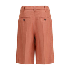 Brunello Cucinelli Bermuda-Shorts aus Leinen in Multicolor