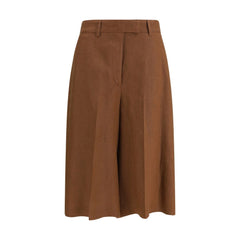 Lardini Brown Viscose Bermuda Shorts