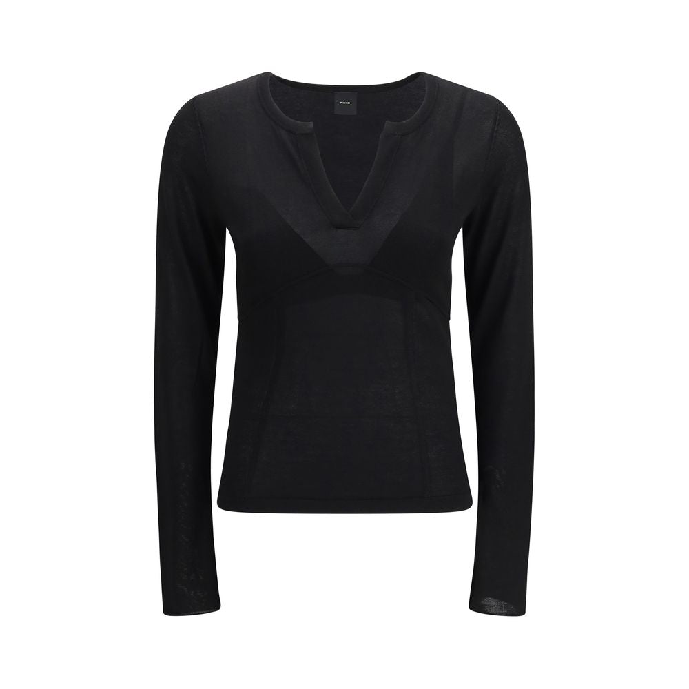 PINKO Schwarzes Viskose-Sweatshirt