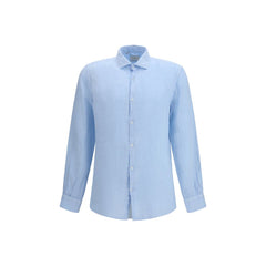 Brooksfield blaues Leinenhemd