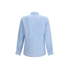 Brooksfield blaues Leinenhemd