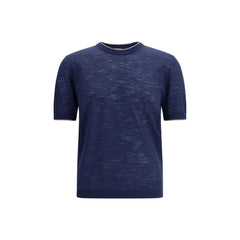 Brooksfield Blue Linen Shortsleeve Shirt