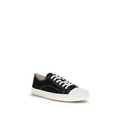 Moschino Schwarze Low-Top-Sneakers aus Baumwolle