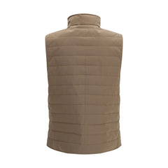 Brunello Cucinelli Beige Polyester Sleeveless Jacket
