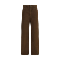 Lemaire bruinkatoenen casual broek