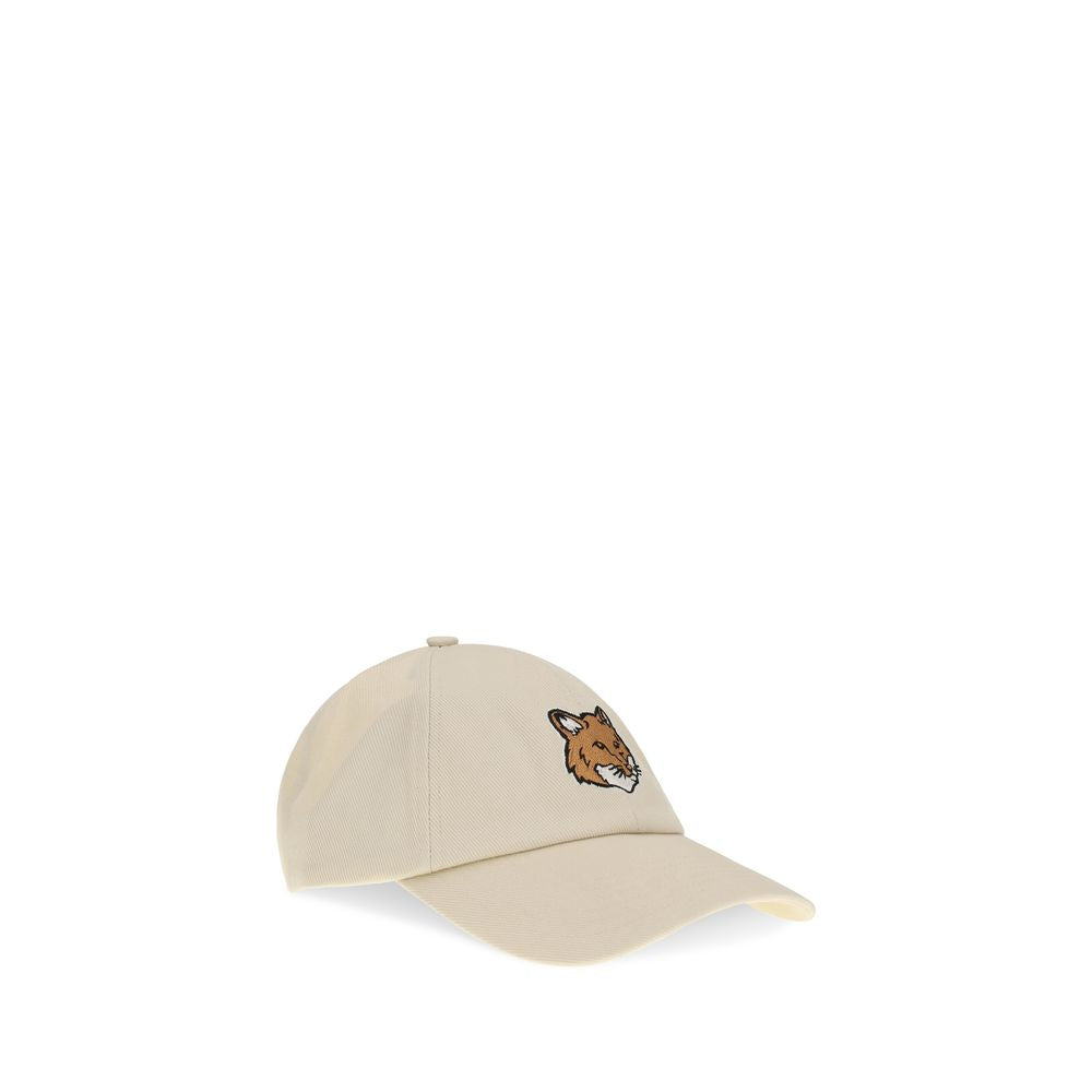 Maison Kitsuné Beige Baumwoll-Cap (Baseballkappe)