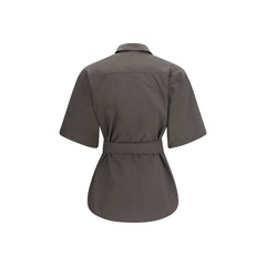 SA SU PHI Gray Cotton Shortsleeve Shirt