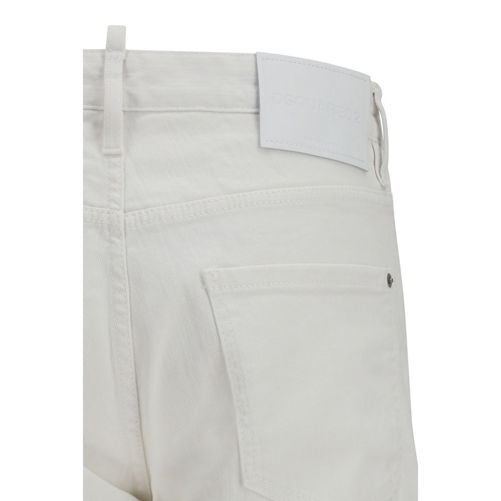 Dsquared² Weiße Jeans aus Baumwoll-Denim