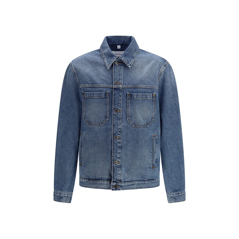 Off-White Blauw Katoenen Denim Jasje