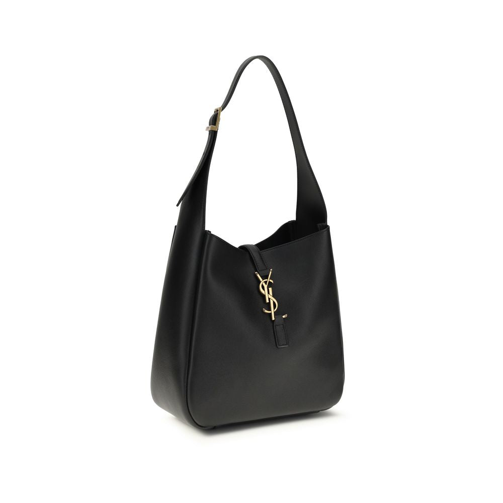 Saint Laurent Schultertasche aus schwarzem Kalbsleder (Bos Taurus)