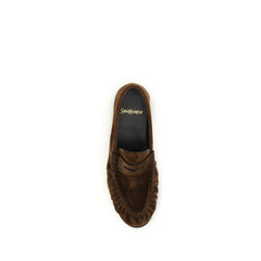 Saint Laurent Bruin Kalfsleer Bos Taurus Slip-On Loafers