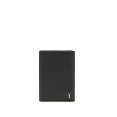 Saint Laurent Zwart Kalfsleer Bos Taurus Portemonnee