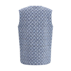 Gucci Ärmellose Jacke aus blauer Baumwolle