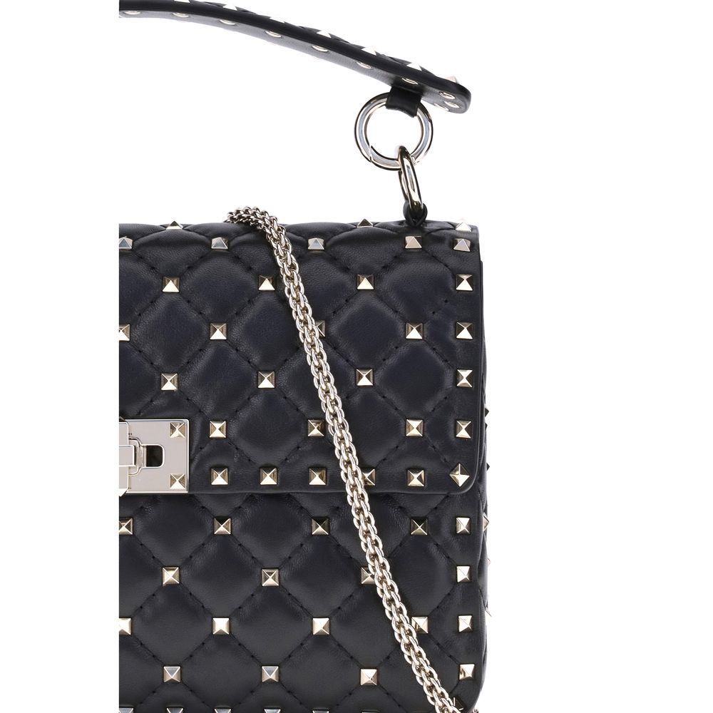 Valentino Garavani Black Lamb Ovis Aries Aries Shoulder Bag