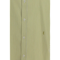 Saint Laurent Bicolor Cotton Pattern Shirt