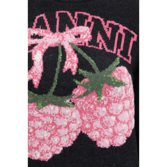 Ganni graues Polyamid-Sweatshirt