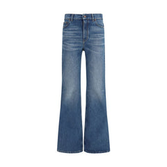 Chloé blauwe katoenen flared jeans