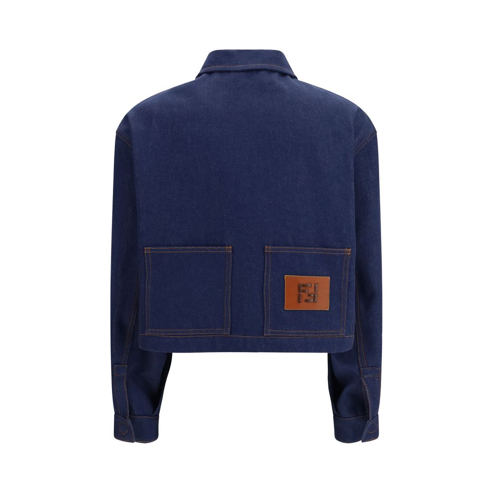 Fendi Jeansjacke aus blauer Baumwolle