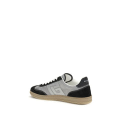 Balmain Grijze kalfslederen Bos Taurus lage sneakers