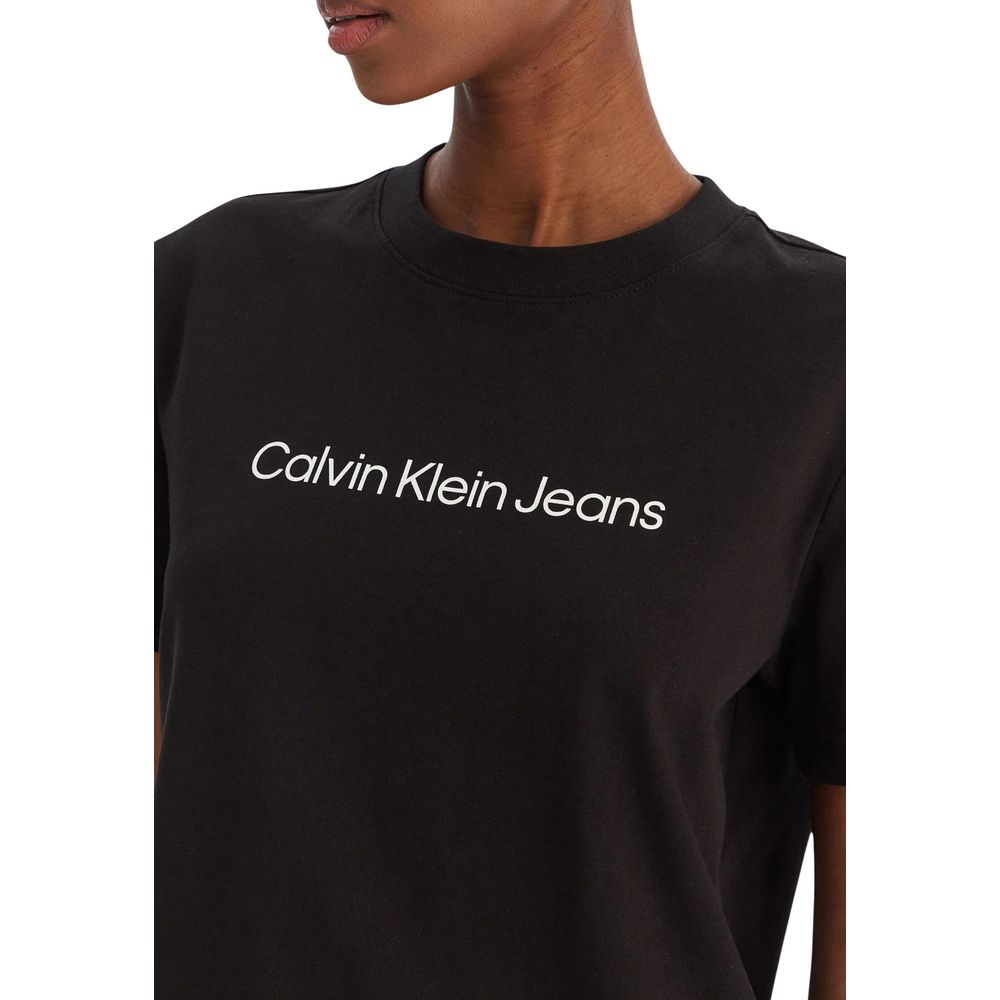 Calvin Klein Jeans Schwarzes Baumwoll-T-Shirt