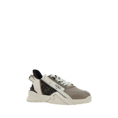Fendi bruine kalfslakleer Bos Taurus atletische sneakers