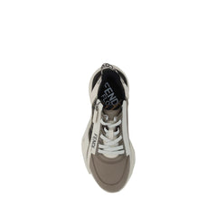 Fendi bruine kalfslakleer Bos Taurus atletische sneakers