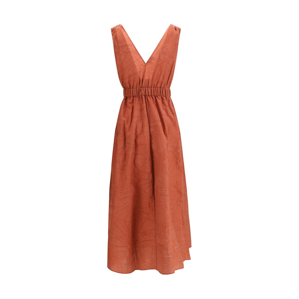Brunello Cucinelli Veelkleurige Katoenen Casual Jurk