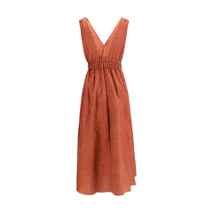 Brunello Cucinelli Veelkleurige Katoenen Casual Jurk