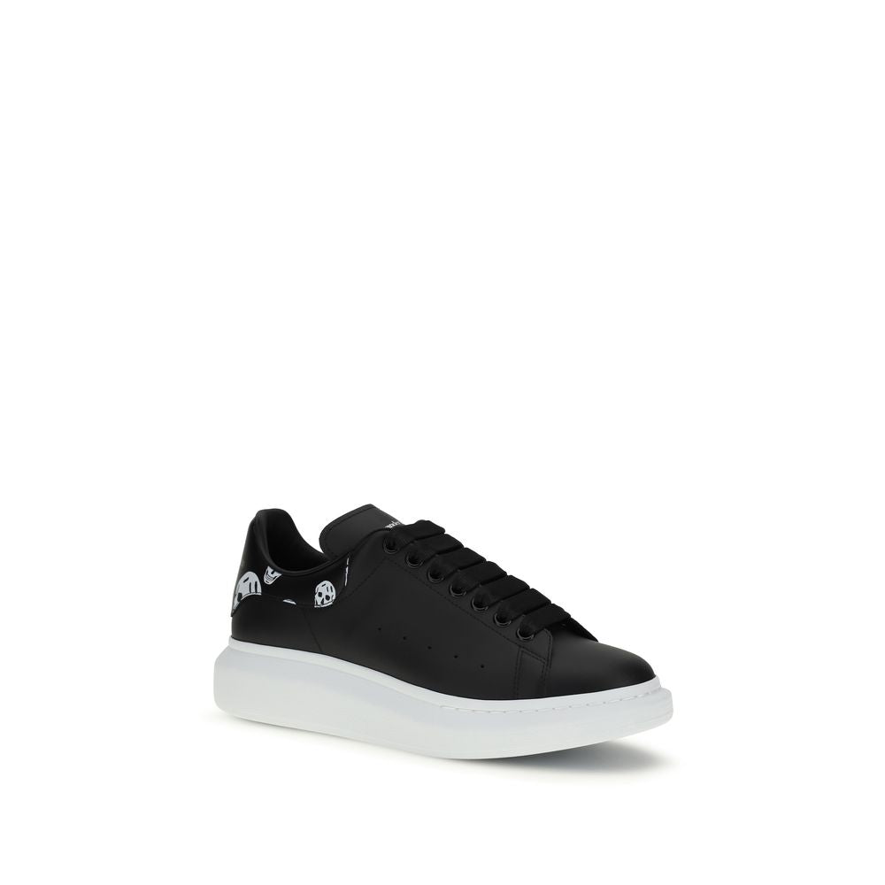 Alexander McQueen Schwarze Kalbsleder Bos Taurus Chunky Sneakers
