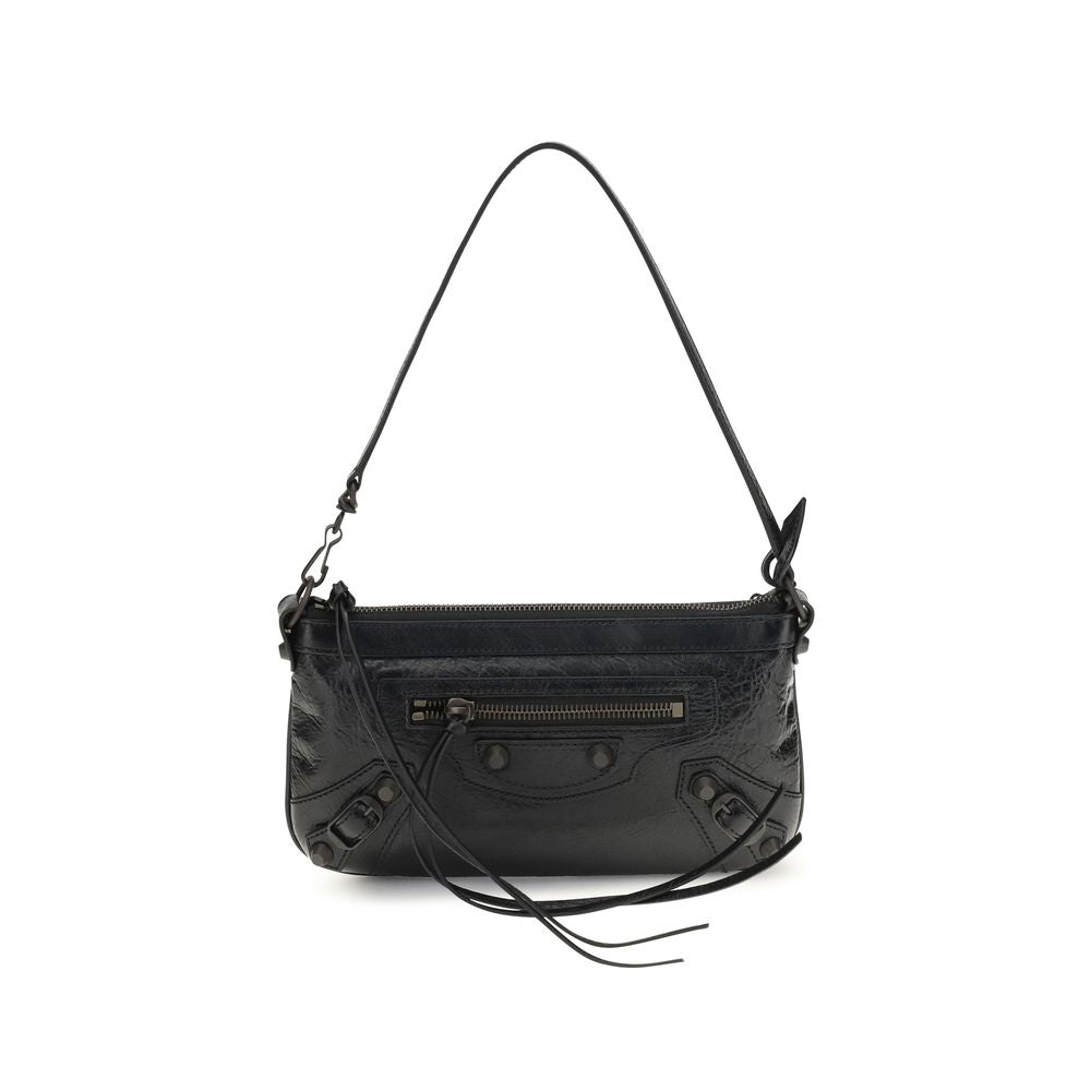 Balenciaga Schwarze Lammleder Ovis Aries Aries Umhängetasche