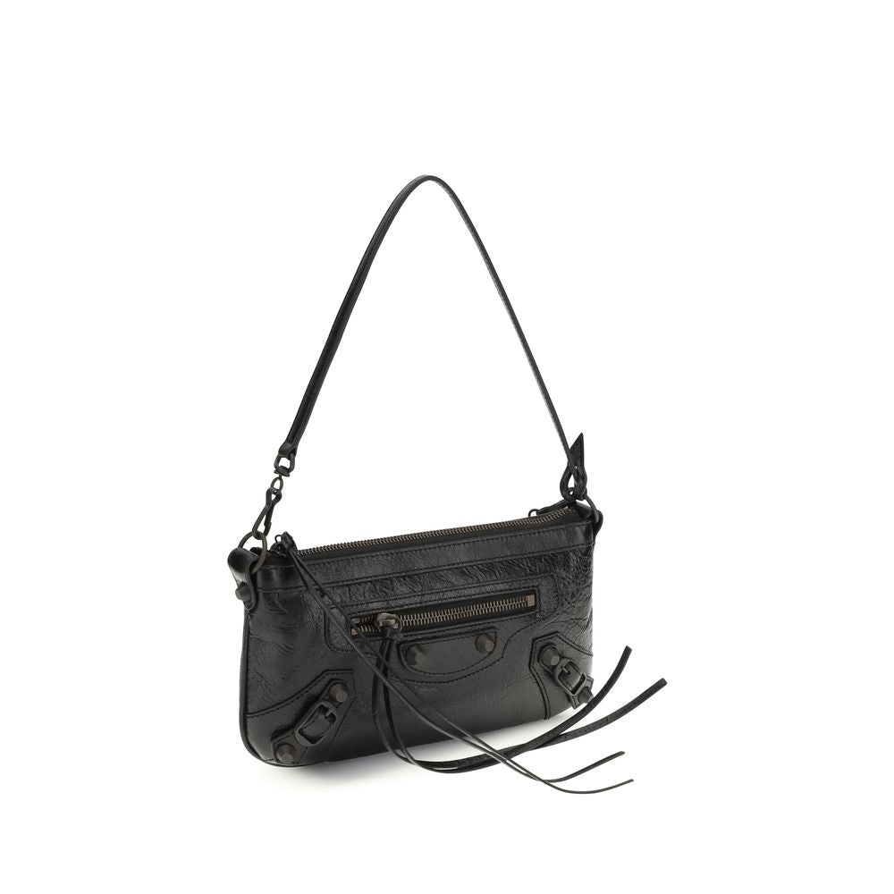 Balenciaga Schwarze Lammleder Ovis Aries Aries Umhängetasche