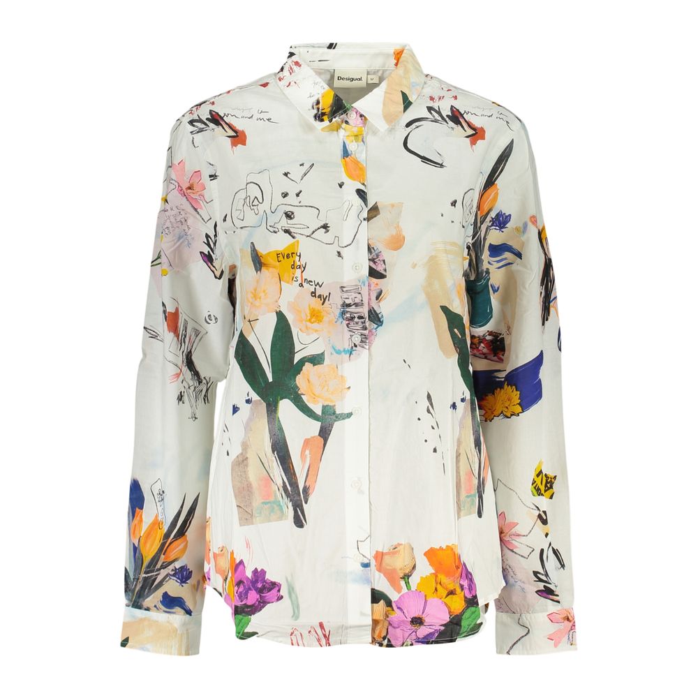 Desigual Weißes Baumwollhemd für Damen