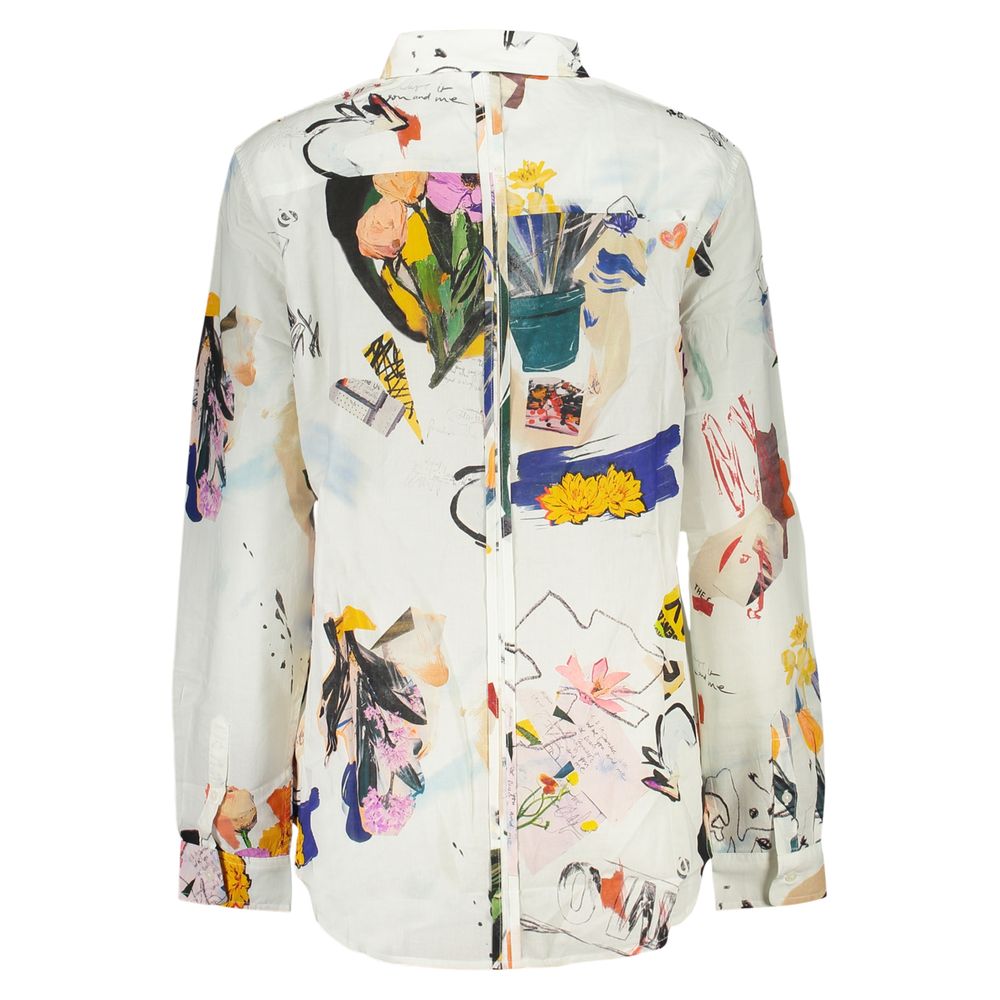 Desigual Weißes Baumwollhemd für Damen