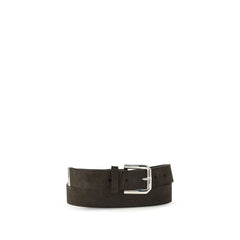 Brunello Cucinelli Zwarte Kalfsleren Bos Taurus Regular Riem