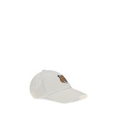 Maison Kitsuné Witte Katoenen Pet (Baseballpet)
