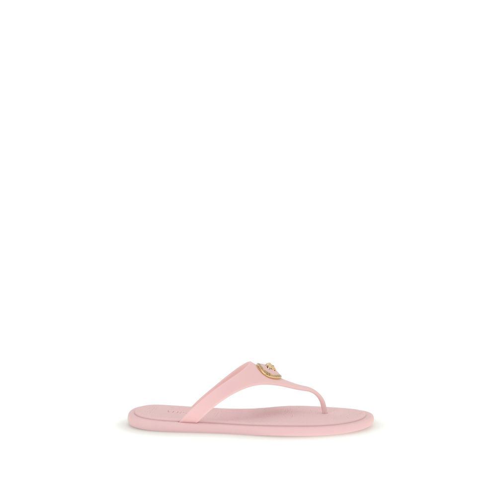 Versace Zehentrenner-Sandalen aus mehrfarbigem Gummi