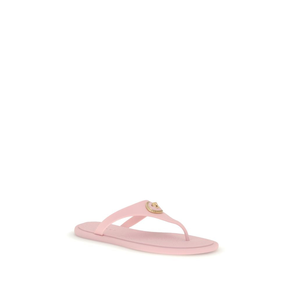 Versace Zehentrenner-Sandalen aus mehrfarbigem Gummi