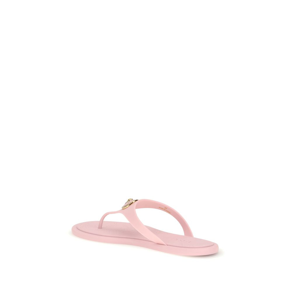 Versace Zehentrenner-Sandalen aus mehrfarbigem Gummi
