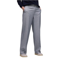 Street One Blue Polyester Casual Pants