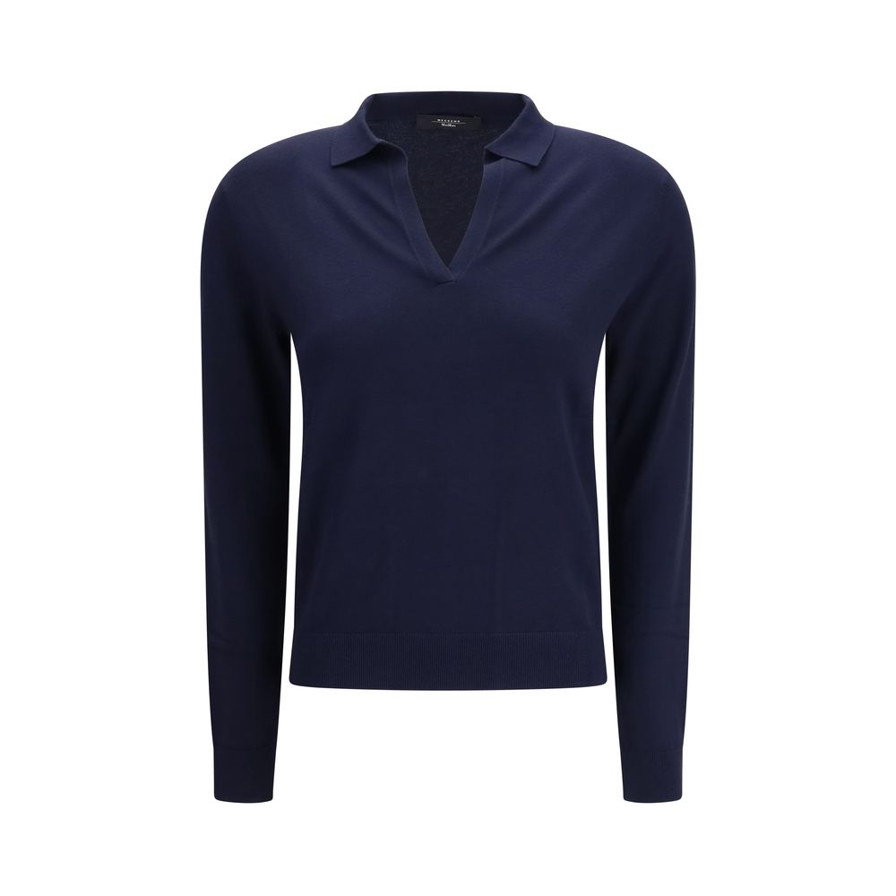 Max Mara Blaues Viskose-Sweatshirt